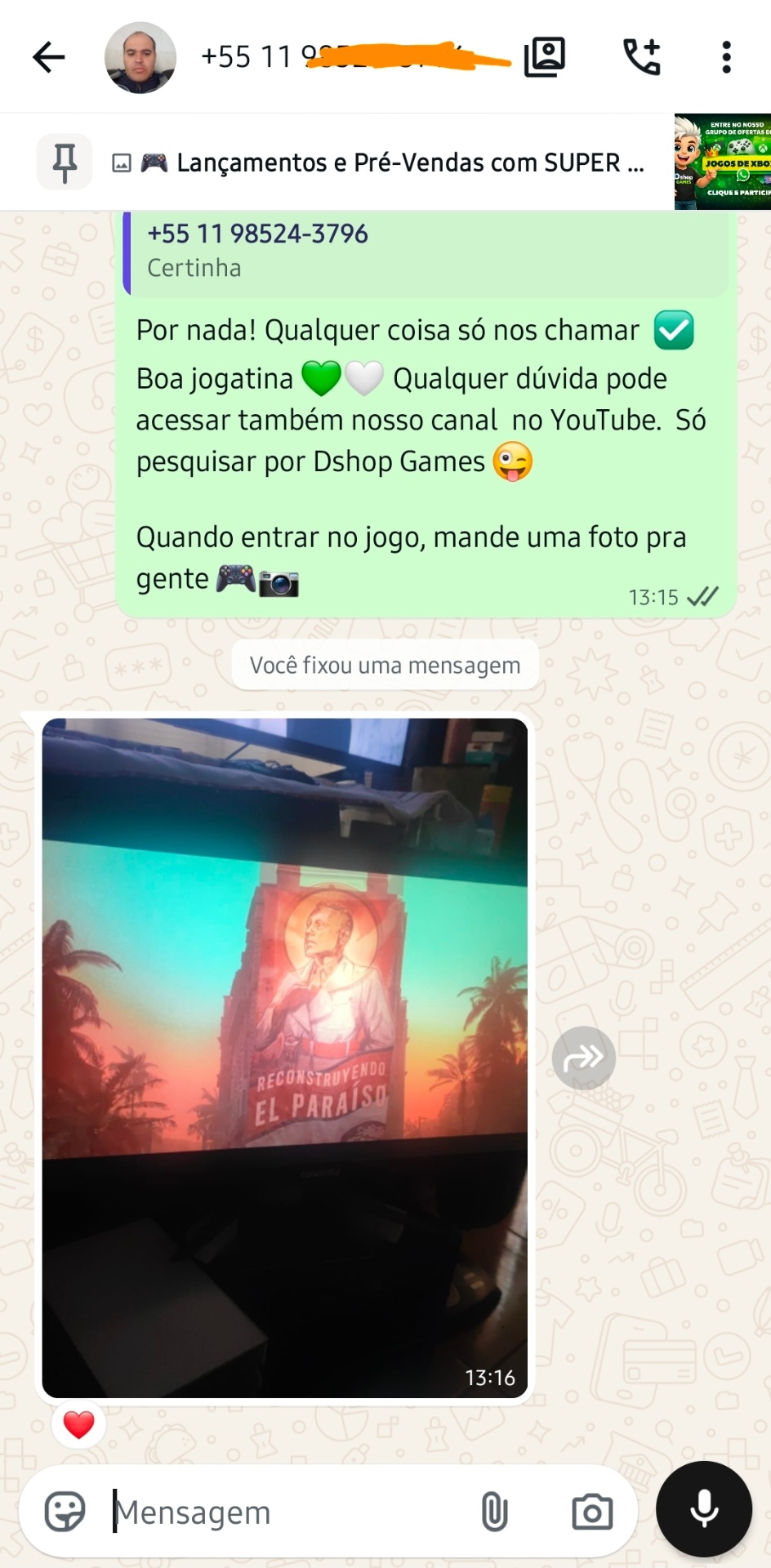 Conversa real com cliente Marcos Pereira