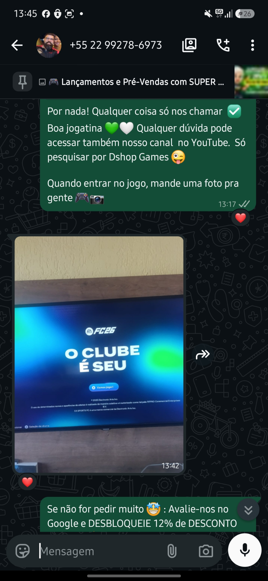 Conversa real com cliente Lucas Oliveira